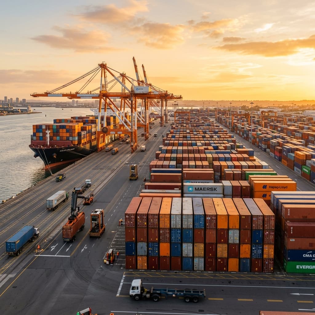 Global Shipping Containers Terminal
